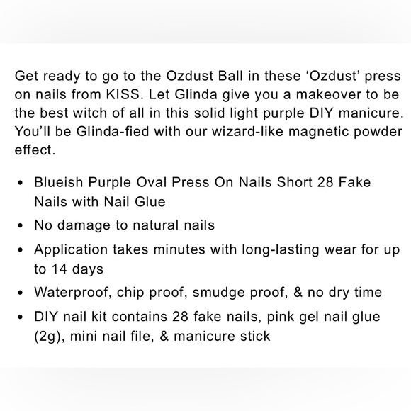 ✨🆕Kiss Nails x Wicked Nails in “Ozdust” short length nails!BNIP!✨ - Picture 13 of 16